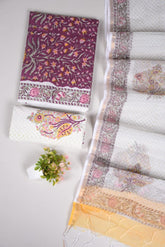 Premium Sanganeri Printed Cotton Suit With Kota Doria Duppta(BFCOTKD14)